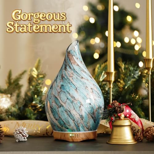 Porseme Essential Oil Diffuser 280ml Handmade Glass Diffuser 7H Runtime - Image 4