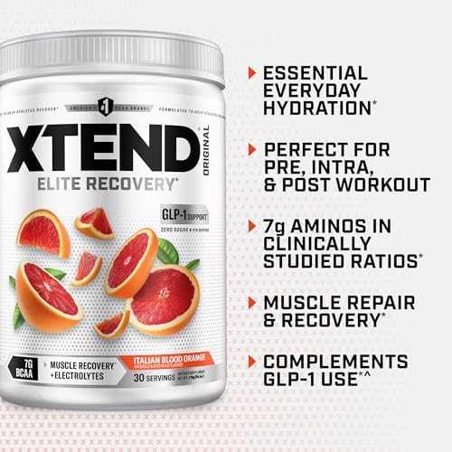 Xtend Original BCAA Powder with Zero Sugar, Italian Blood Orange, 30 Serv - Image 4