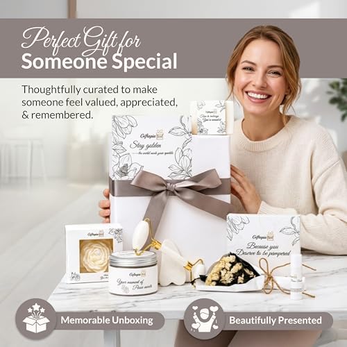 Luxury Spa Gifts for Women, Pamper Self Care Gift Set with Shower Steamers, Body Scrub, Candle & Gua Sha, Birthday, Bridal Shower & Thank You Gifts - Image 7