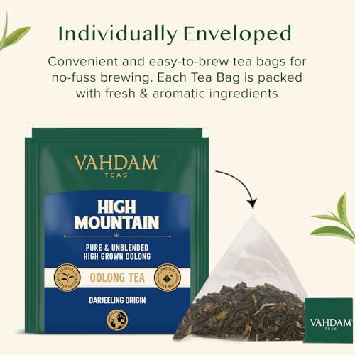 VAHDAM High Mountain Oolong Teabags(30 Count)High Grown, In Pyramid Teabags - Image 5