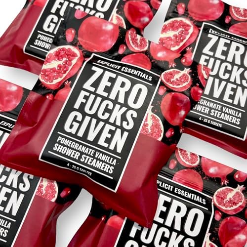 Explicit Essentials Zero F’s Given Shower Steamer | Vanilla Pomegranate Aromatherapy Shower Steamer for Stress Relief & Relaxation | Spa Shower Gift for Self-Care, Birthdays & Holidays - Image 5