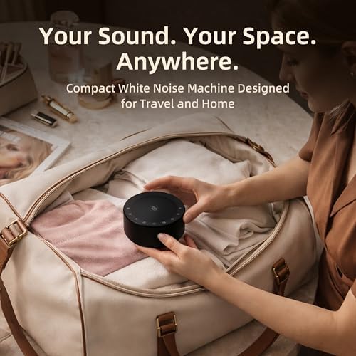 Kipcush White Noise Machine for Baby & Adults, 30 Soothing Sounds, Soft Non-Glare Nursery Lamp, 8 Color Night Lights, Memory Function (Angel V2 Black, Standard) - Image 5