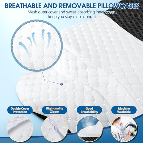 CHxxy Memory Foam Pillows, Cervical Pillow for Neck & Shoulder Pain Relief - Image 6