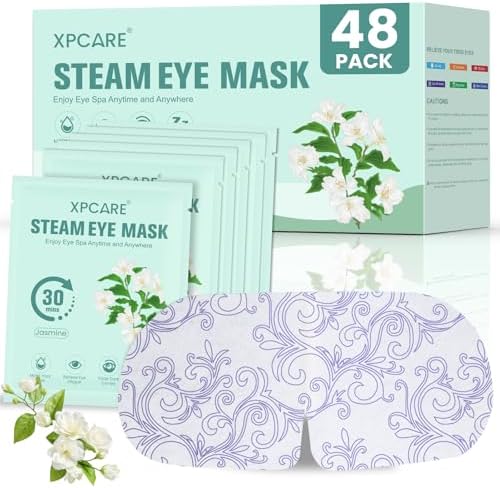 XPCARE 48 Pack Steam Eye Mask Disposable for Dry Eyes Cornea Care (Jasmine) by XPCARE