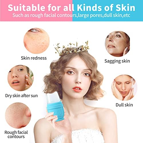 2 Packs Face and Body Ice Roller, Silicone Ice Cube for Puffiness, Pain Relief, Cold Therapy Ice Cup Molds Massage Tool - Image 4