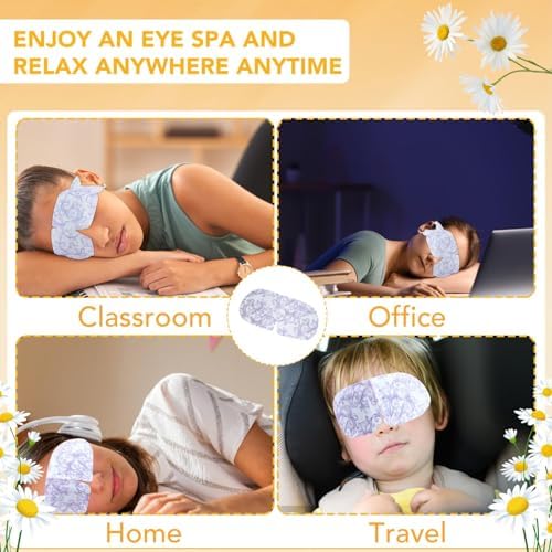 XPCARE 72 Pack Steam Eye Mask Disposable for Dry Eyes Cornea Care-Chamomile - Image 7