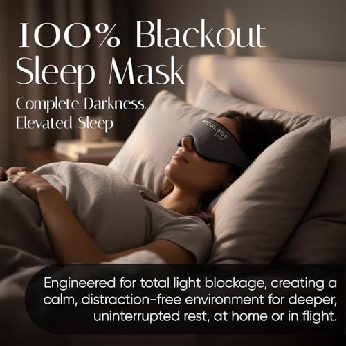 Proglobe Luxe Blackout Sleep Mask, Soft Breathable Modal Fabric, Dark Grey - Image 2