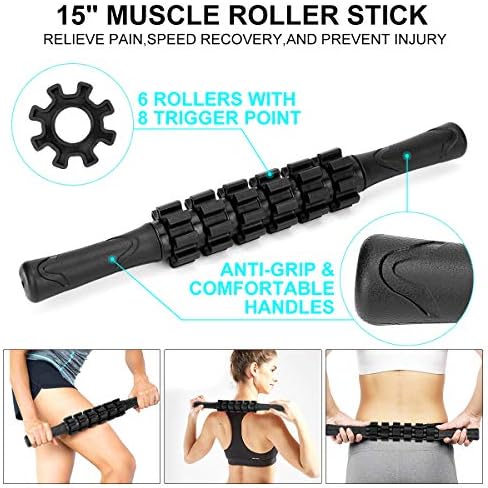 Foam Roller Set - High Density Back Roller, Muscle Roller Stick - Image 4