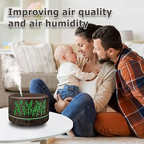 Diffusers for Essential Oils Large Room 600ml,Essential Oil Diffusers for Home with R/C,Cool Mist Humidifier,7 Colors Lights & 3 Mist Mode Waterless Auto Off for Office - Image 6