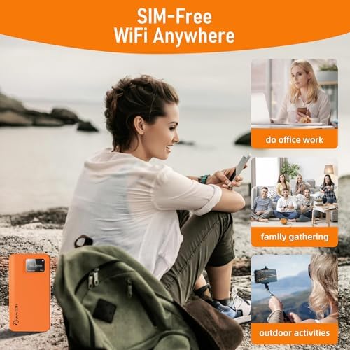 RoamWiFi Mobile Hotspot Pocket WiFi, Portable WiFi No SIM Card Needed, MiFi - Image 3