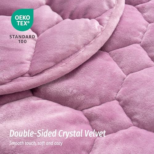 Wemore Weighted Lap Blanket 7lbs, 24"x29" Small Travel Blankets for Adults - Image 6