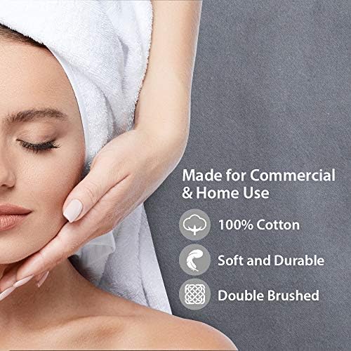 ForPro Premium Flannel 3-Piece Massage Sheet Set, Cool Grey - Image 4