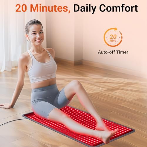 Comfytemp Red Light Therapy Mat for Body, 33'' x 17'', 660nm & 850nm - Image 5