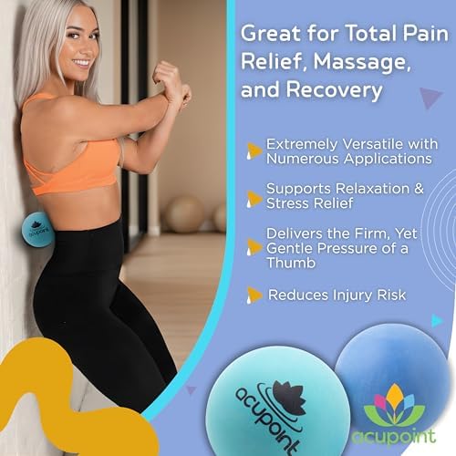 Acupoint Physical Massage Therapy Ball Set - Ideal for Yoga, Deep Tissue Massage, Trigger Point Therapy and Myofascial Release Physical Therapy Equipment - Image 3