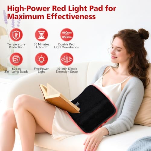 Red Light Therapy for Face Body Infrared Light Therapy for Body 150W 60 Dual Chip LEDs with 660nm & 850nm Near Infrared LED Red Light Therapy Panel at Home 3 Modes Adjustable Brightness and Timer - Image 2