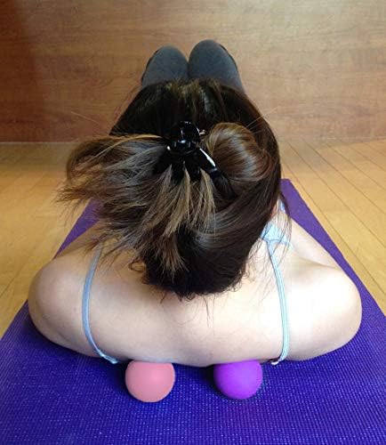 Kieba Massage Lacrosse Balls for Myofascial Release, Trigger Point Therapy, Muscle Knots, and Yoga Therapy. Set of 2 Firm Balls (Pink and Purple) - Image 3