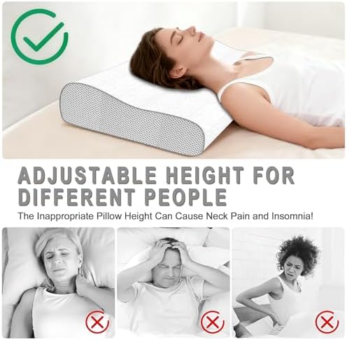 Cervical Pillow for Side Sleepers,Neck Pain Relief, Memory Foam Pillow - Image 4