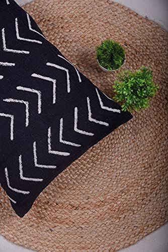 Trade Star Mudcloth Cushion Cover 100% Cotton Pillow Cover for Couch Throw Pillow Case Black for Bedroom Decorative Luxurious Living Room Pillow Case Home Decor Designer Handcrafted Fall Decor Case - Image 3