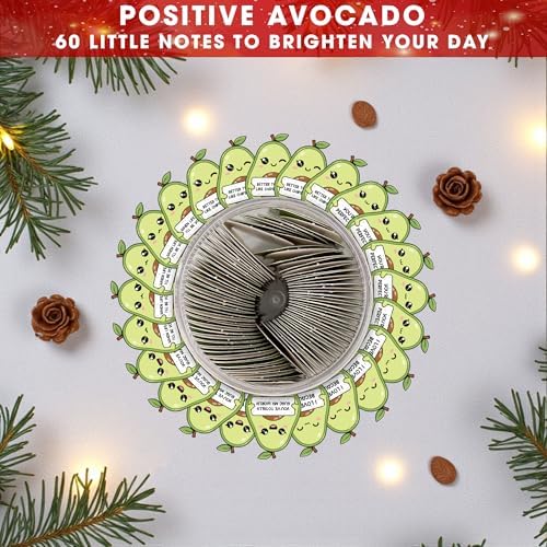 Positive Avocado Jar- 60 Mini Love Notes Xmas Gifts For Couple - Image 4