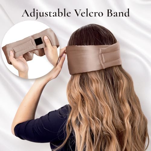 Zenssia 100% Mulberry Silk Sleep Mask Eye Mask for Men and Women, Taupe - Image 4