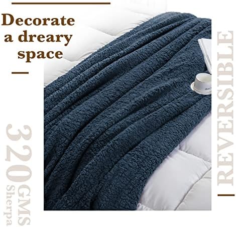 LBRO2M Sherpa Fleece Bed Blanket Super Soft Plush Warm Throw King 90"X104" - Image 5