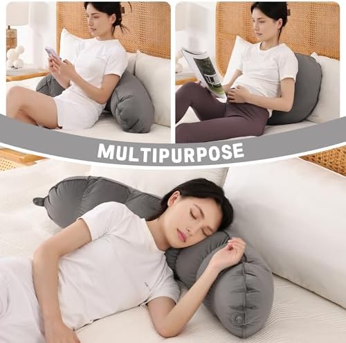 Peallow(Pat. Pend) – Long Round Body Pillow for Adults, Bolster Pillow for Sleeping, Soft and Supportive Pillow for Sleeping & Lumbar Support (Urban Grey, 39") - Image 6