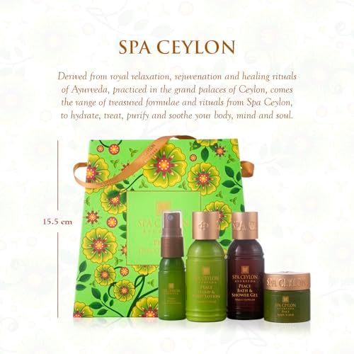 Spa Ceylon Ayurveda Peace Discovery Set - 4-Piece Natural Bath & Body Gift Set with Lavender, Lemongrass & Peppermint - Shower Gel, Body Lotion, Pillow Mist & Body Scrub - Image 2