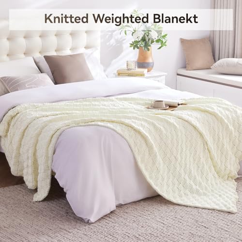 Knitted Weighted Blanket for Adult, No Beads Heavy Blanket 60"x80" 20lbs - Image 6