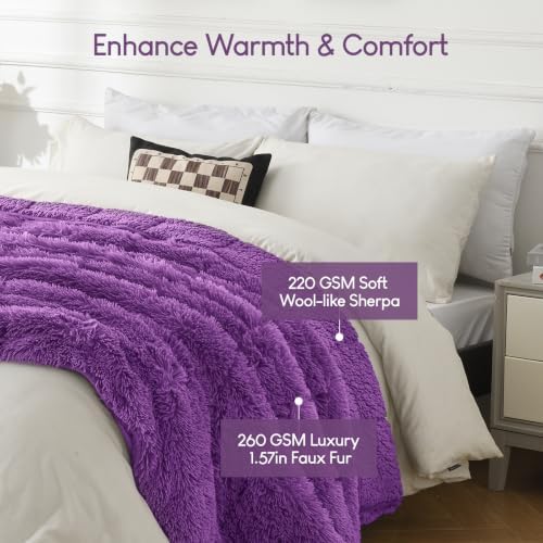 Cottonblue Weighted Blanket 20lbs Queen Size 60x80 inches Soft Sherpa Plush - Image 3