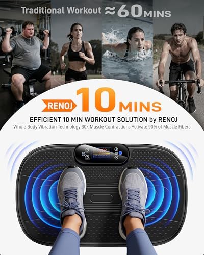 Renoj 3D Vibration Plate Exercise Machine, 200W Motor, 455lbs Capacity - Image 3
