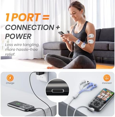 AVCOO Color Screen 24 Modes TENS Unit Muscle Stimulator for Pain Relief - Image 6