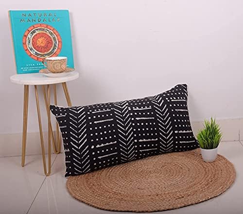 Trade Star Designer Pillow Case for Bedroom 100% Cotton Pillow Cover Indian Lumbar Modern Boho Pillow Case Spring Fall Decor Cushion Cover with Zipper Handcrafted Home Office 12x24 Inches - Image 4