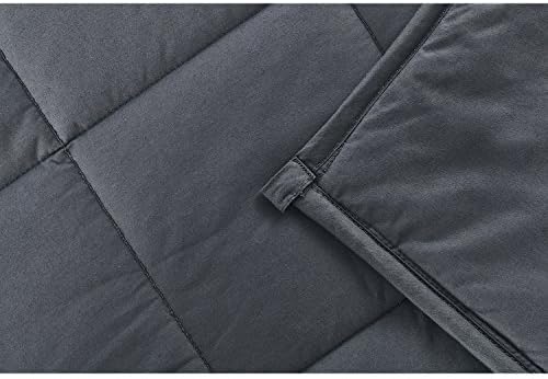 RelaxBlanket Cotton Weighted Blanket 100% Cotton with Premium Glass Beads for All-Season 80''x90'' 30lbs,Dark Grey - Image 4
