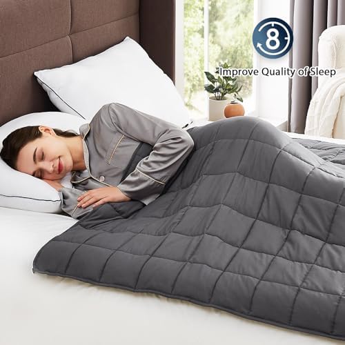 CuteKing Weighted Blanket King Size for Adults (20lbs, 80"x87", Grey) Heavy Blanket for 180-190lbs, Weighted Blanket with Premium Glass Beads, Soft Thick Blanket for Adult All-Season - Image 2