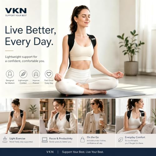 VKN Posture Corrector for Men and Women One-Piece Back Brace Exercise(XL) - Image 6