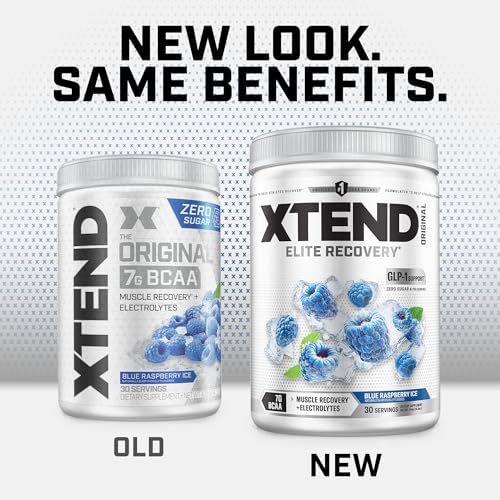 Xtend Original BCAA Powder with Zero Sugar, Blue Raspberry Ice, 30 Serv - Image 3