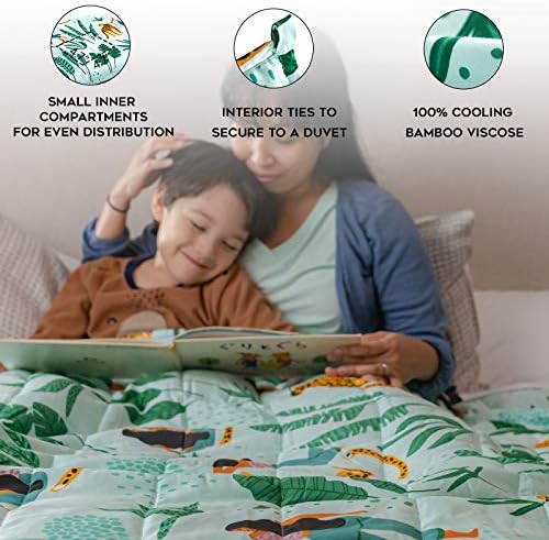 YnM Cooling Weighted Blanket,Bed Blanket for Two Person of 90~160lbs, Ideal for Queen/King/Ca King Bed (80x87 Inches, 20 Pounds, Leopard)| A Duvet Included - Image 5