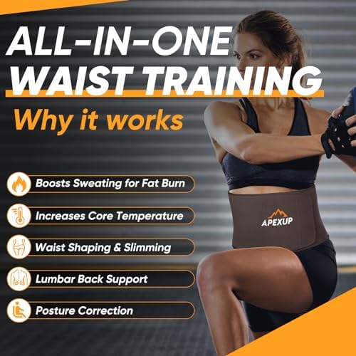 APEXUP Waist Trainer for Women Lower Belly Fat, Men Sweat Band, Stomach Wrap, Waist Trimmer with Removable Lumbar Support - Image 7