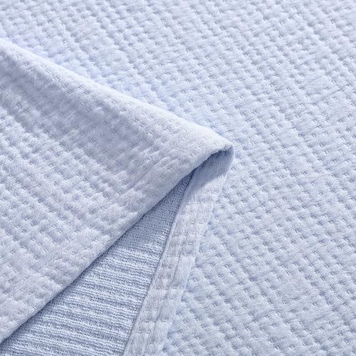 Tommy Hilfiger - King Cotton Blanket, Woven Running Stitched Bedding, Medium Weight Soft Blanket, Anti-Pilling & Fade Resistant, Ideal for Layering, Oeko-TEX Certified (Blue) - Image 6