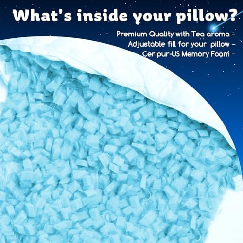 Cooling Side Sleeper Pillow for Adults, Firm Bed Pillow for Side Sleepers Neck and Shoulder Pain, Luxury Shredded Memory Foam Pillow Set of 1- Adjustable King Size- Washable Cover Original White - Image 6