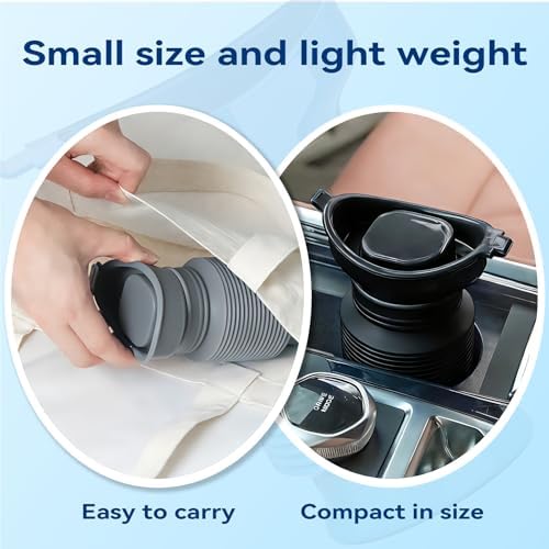 Pee Bottles for Men, Adjustable Emergency Urinal 2PCS, Car Pee Bottle for Men and Women, Portable Toilet for Car, Shrinkable Personal Mobile Toilet,Urine Bottle, Travelling, Traffic Jams & Hiking - Image 6