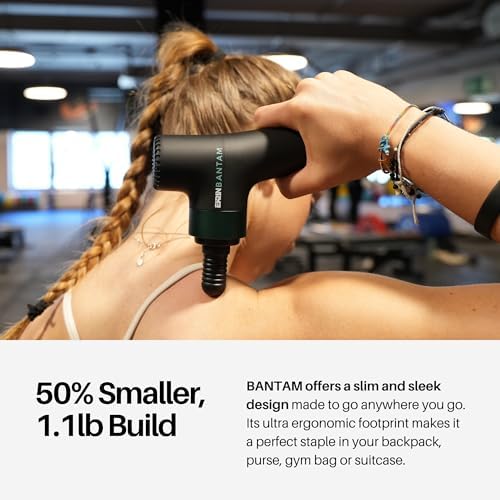 Ekrin Athletics Bantam Mini Massage Gun - Compact Deep Tissue Muscle Massager with Adjustable Speeds & 4 Attachments - Long Battery Life, Lightweight, Travel Friendly - Image 3