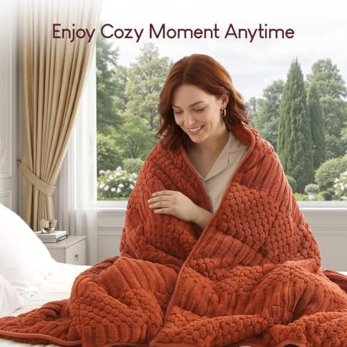 Cottonblue Sherpa Fleece Weighted Blanket 15 lbs for Adults Queen Size Soft - Image 5