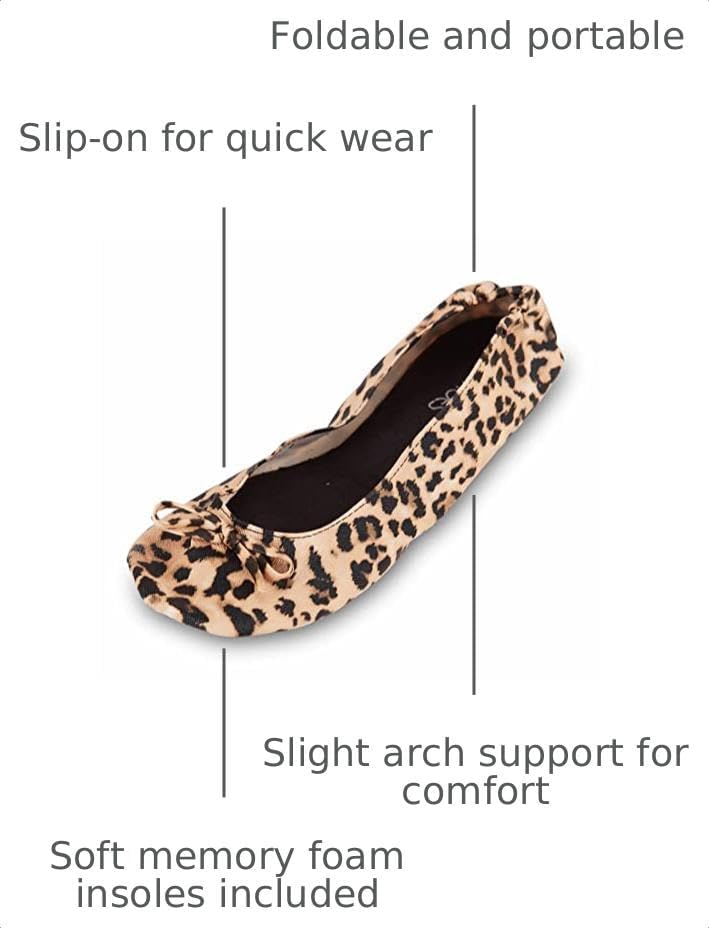 Shoes 18 Women's Foldable Portable Travel Ballet Flat Shoes w/Matching Carrying Case - Image 3