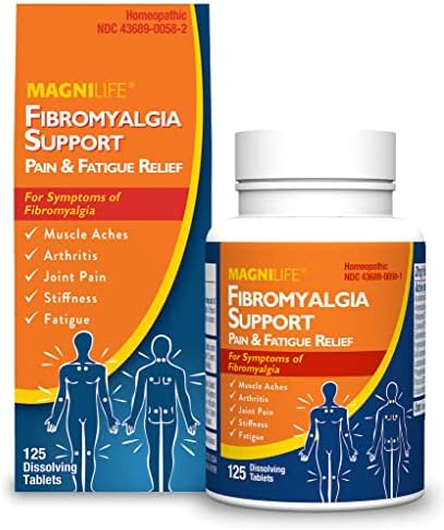 MagniLife Fibromyalgia Support, 125 Count, Homeopathic Pain Reliever for Arthritis, Muscle Aches, Weakness & Sensitivity, Targeted Pain & Stiffness Relief, Quick-Dissolving Fast-Acting Tablets by MagniLife