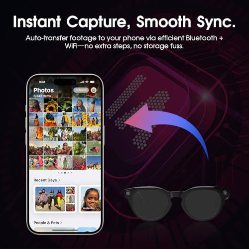 AI Smart Glasses for Travel & Business, 139 Languages Translation, Camera - Image 4