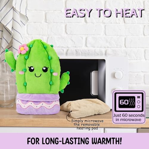 Cactus Microwavable Unscented Heating Pad for Women and Kids- Cute Soft Cozy Pillow Plush Heatable Warm Stuffed Animals - Kawaii Hot and Cold Plushie Food Toy - Cactus Gifts for Girls and Boys - Image 5