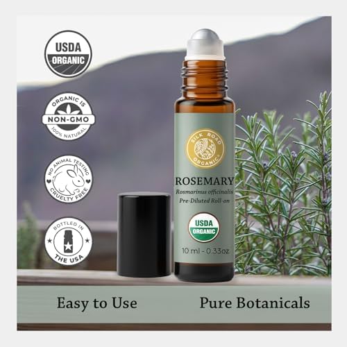 Silk Road Organic Rosemary Essential Oil & Jojoba Roll-On, USDA Certified - Image 5