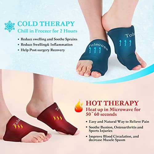 Foot and Toe Ice Pack with Reusable Foot Ice Gel Wrap for Bunion Care 1Pair - Image 3