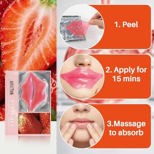 MAQIHAN 30PCS Lip Mask Patches - Pink Hydrating Lip Masks for Dry Lips - Image 6